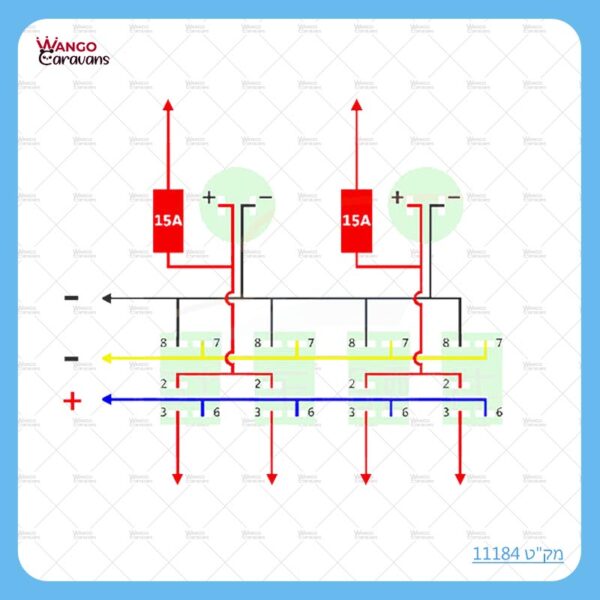 לוח מתגים 4 מקשים מתח 12/24