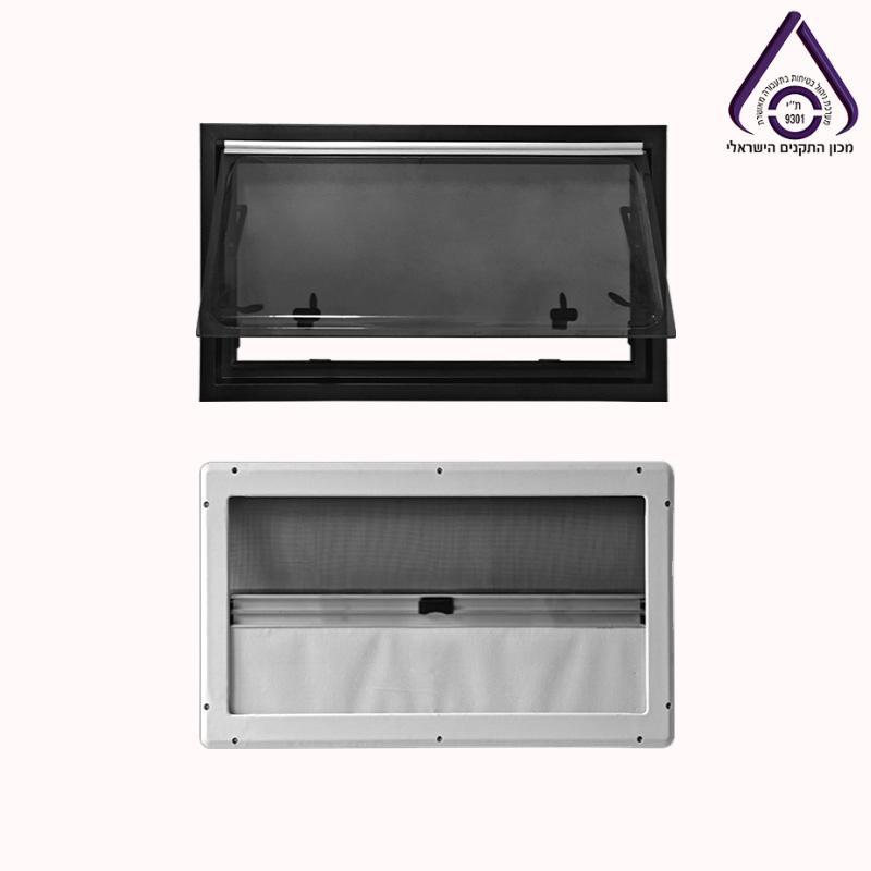 חלון לקרוואן פסיעות פינות ישרות 50 80 1