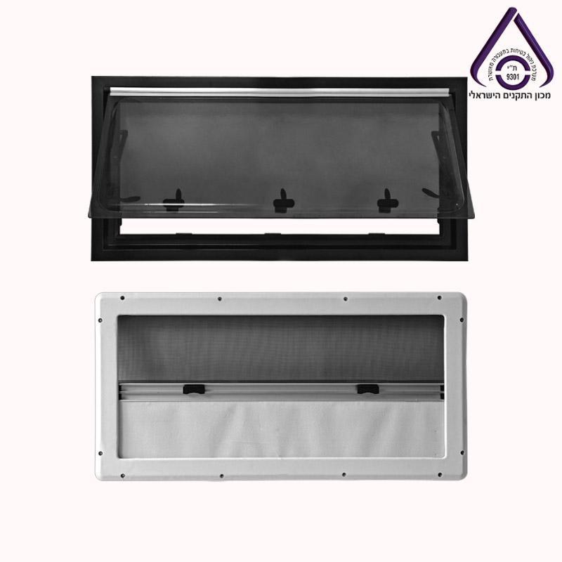 חלון לקרוואן פסיעות פינות ישרות60120 1