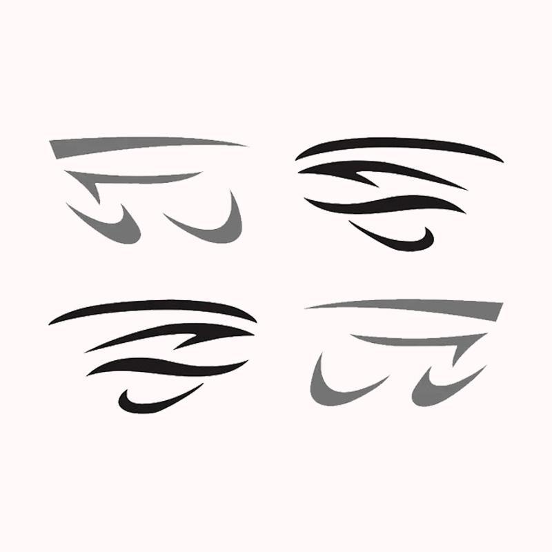 מדבקת רכב טרייבל שחור ואפור 1