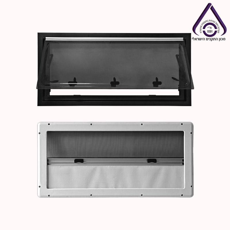 חלון לקרוואן פסיעות פינות ישרות 50120 1